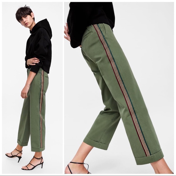 Zara | Pants u0026 Jumpsuits | Zara Woman Premium The Smart Jogger In Green Nwt  | Poshmark